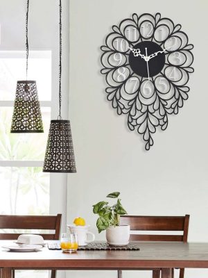 Wooden Silent Non-Ticking Wall Clock for Home Stylish Latest Designer Wall Clock for Home Living Room Bedroom Office Hall