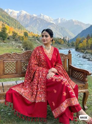 KASHMIRI WORK WINTER PASHMINA SUITS