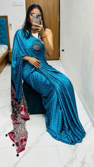 AJRrakh Gajji bandhej Saree