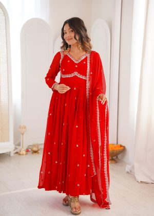 3 Piece Ethnic Gown Set for Women