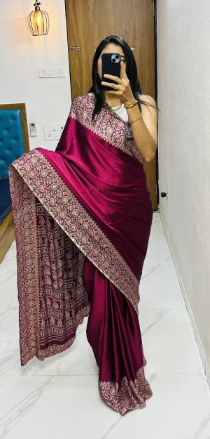 Creap silk Saree