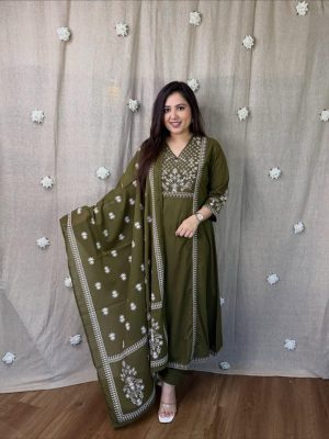 Thread Embroidery Work Suit