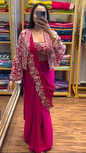Ready to wear Saree with Jacket